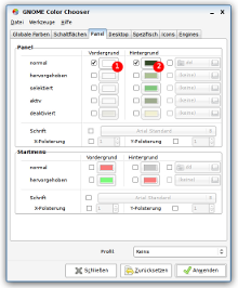 Schatten für ein Panel entfernen