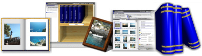 Collage mit verschiedenen Funktionen von PSoft PhotoAlbum
