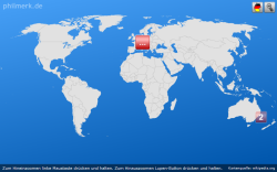 Screenshot der Weltkarte